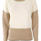 Elegant Crew-Neck Sweater with Metallic Accents