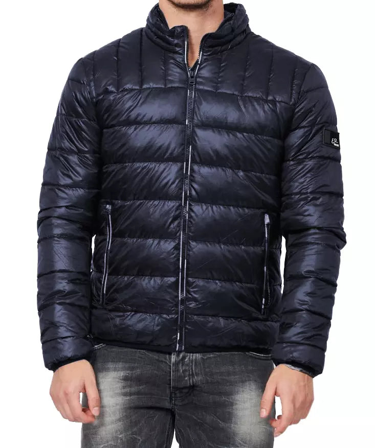 Chic Camo-Lined Men's Quilted Jacket