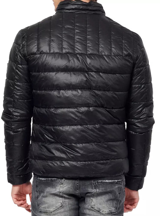 Sleek Camouflage-Lined Quilted Jacket