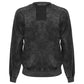 Velvet Logo Crewneck Sweatshirt in Faded Black