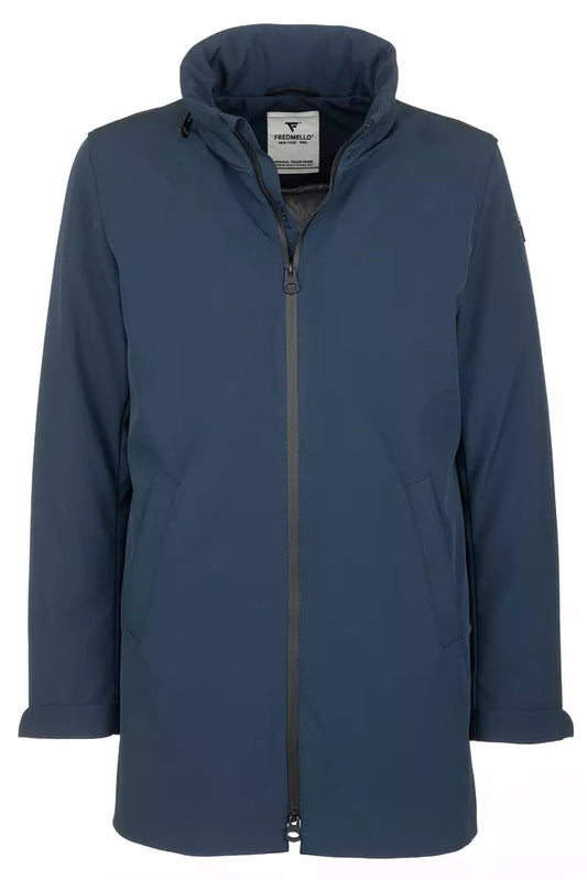 Sleek Men's Technical Fabric Jacket with Hood