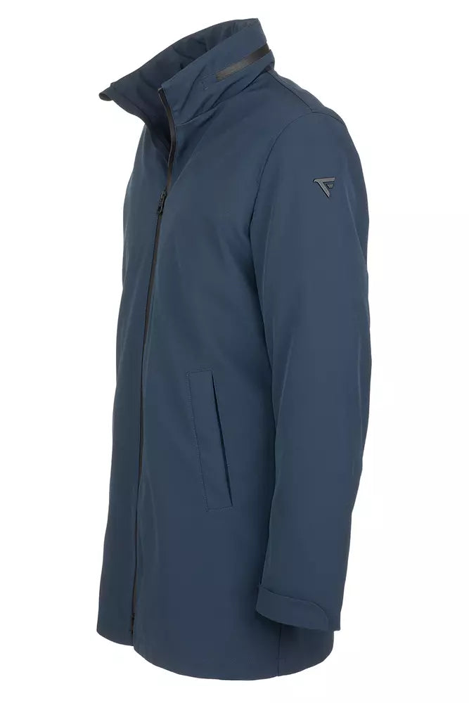 Sleek Men's Technical Fabric Jacket with Hood