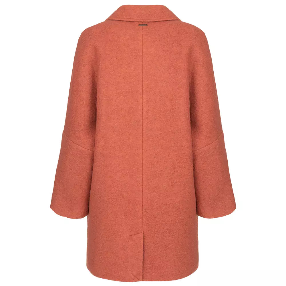 Chic Pink Wool Blend Winter Coat