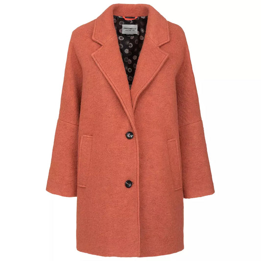 Chic Pink Wool Blend Winter Coat