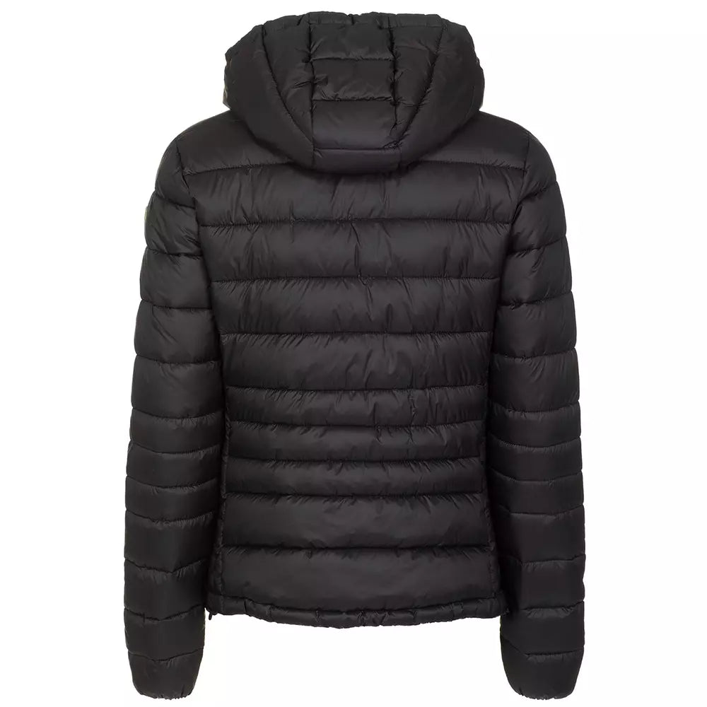 Chic Hooded Short Down Jacket in Black