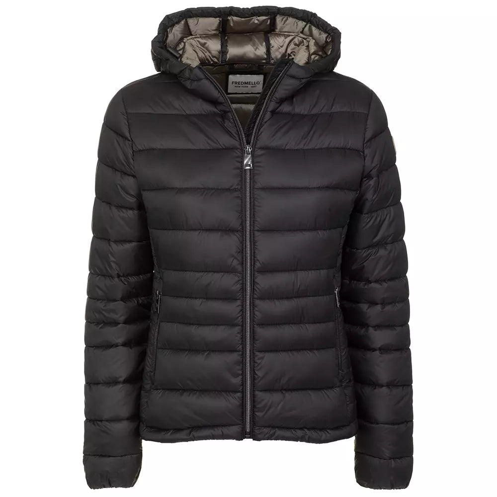 Chic Hooded Short Down Jacket in Black