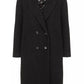 Elegant Black Wool Blend Coat