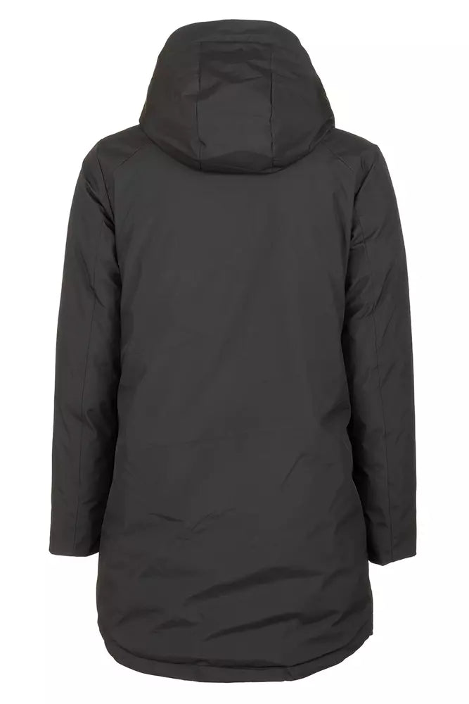 Sleek Men's Tech Fabric Jacket with Hood