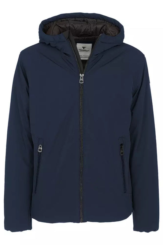 Men's Hooded Tech Fabric Jacket - Blue