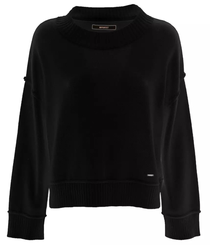 Elegant Crew Neck Wool Blend Sweater