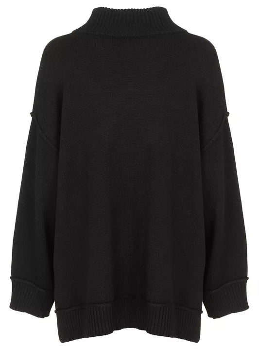 Elegant Turtleneck Wool-Blend Sweater