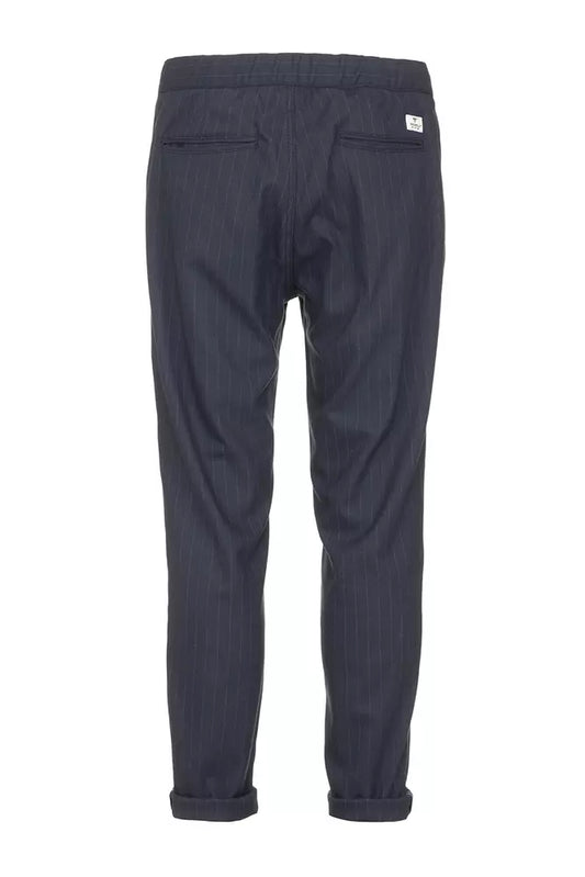 Elegant Pinstripe Drawstring Trousers