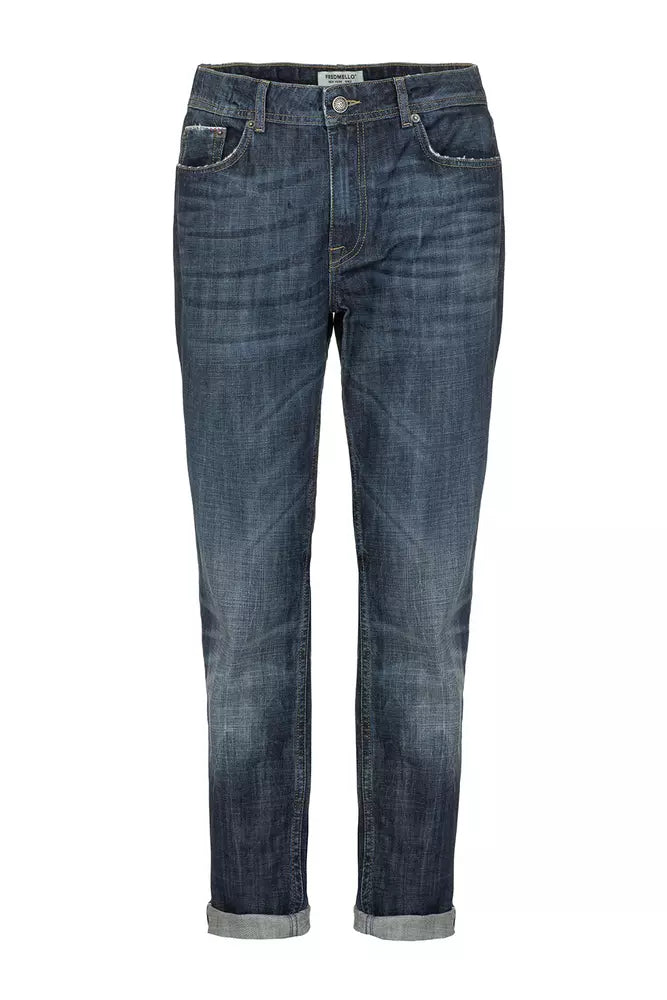 Elegant Cotton-Blend Men's Jeans