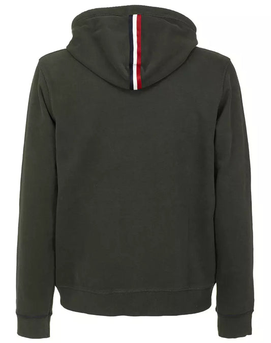 Dark Green Cotton Hooded Sweatshirt