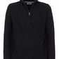 Chic Diamond Embroidered Zip Sweater