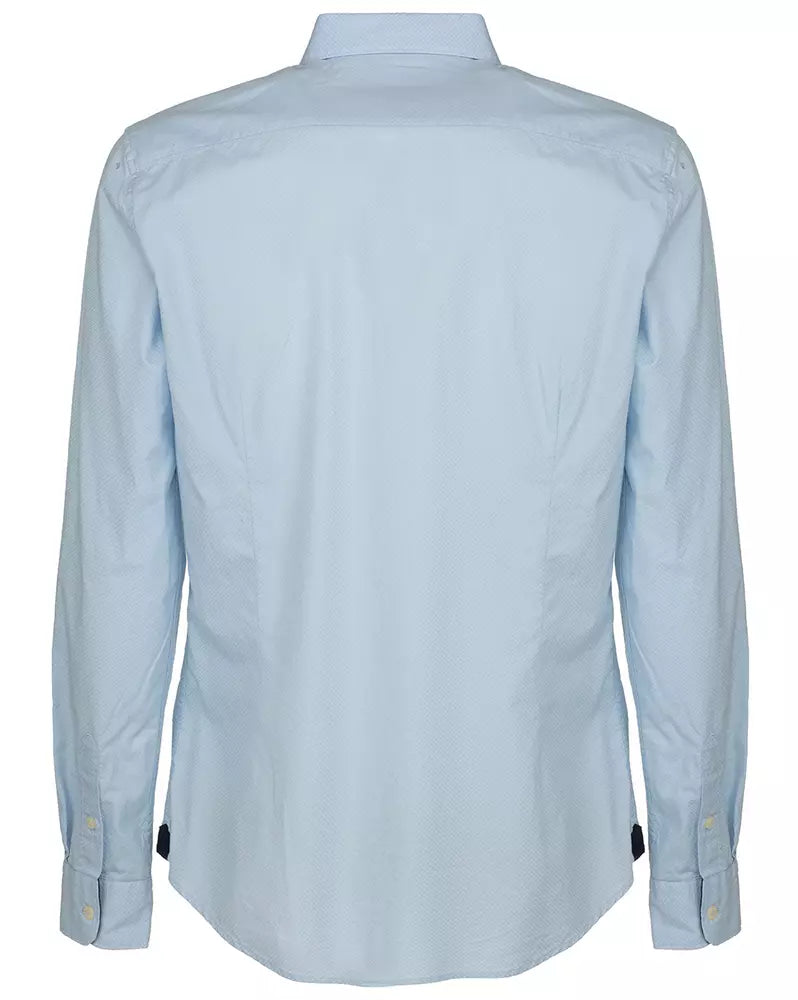 Elegant Textured Long-Sleeve Cotton Shirt