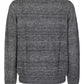 Melange Blue Crew Neck Cotton Blend Sweater