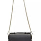 Elegant Leather Shoulder Bag with Silver Accents
