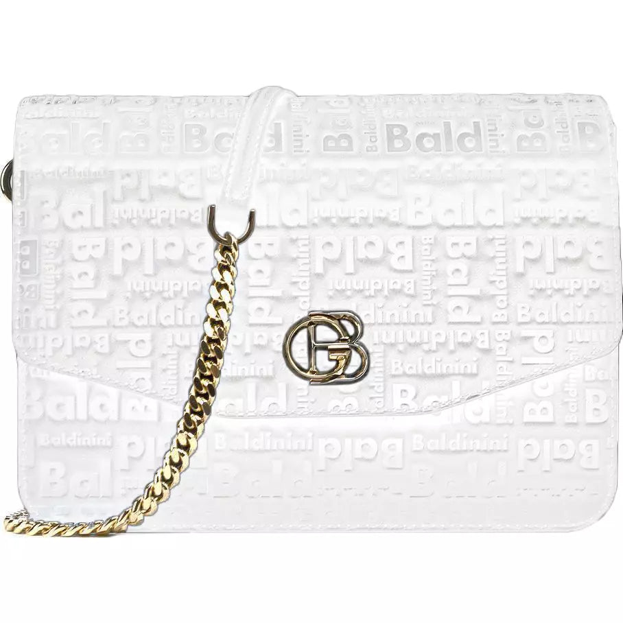 Chic White Leather Shoulder Bag