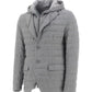 Elegant Linen Bomber Jacket with Detachable Hood