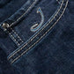 Exclusive Indigo Straight Leg Jeans with Bandana Detail