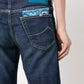 Exclusive Indigo Straight Leg Jeans with Bandana Detail