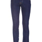 Elegant Blue Nick Jeans with Yellow Accents