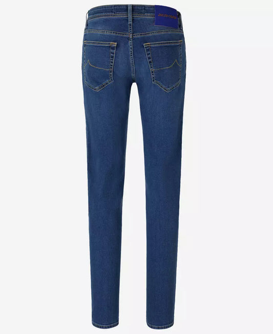 Elite Blue Nick Jeans with Silver Button Detail