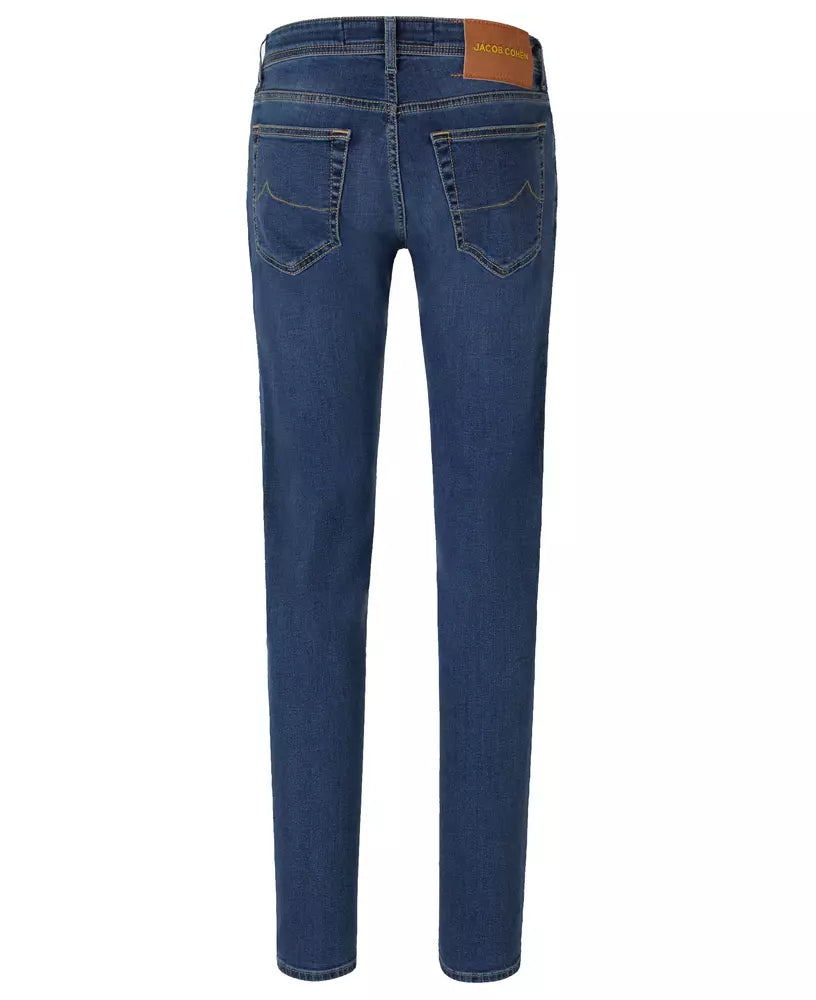 Elegant Blue Bard Jeans - Embroidered Detail