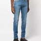 Chic Light Blue Slim Fit Denim with Bandana Detail