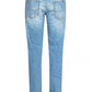 Elegant Faded Light Blue Stretch Jeans