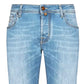 Elegant Faded Light Blue Stretch Jeans