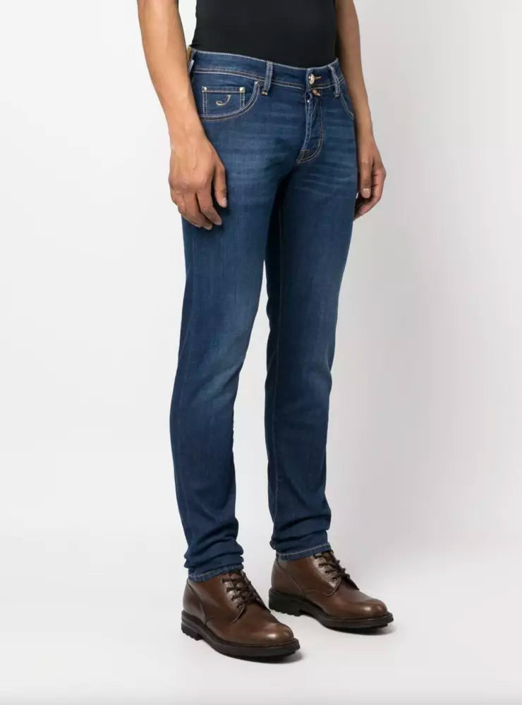 Elegant Slim Fit Denim with Bandana Detail