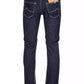Elegant Dark Blue Slim Fit Jeans