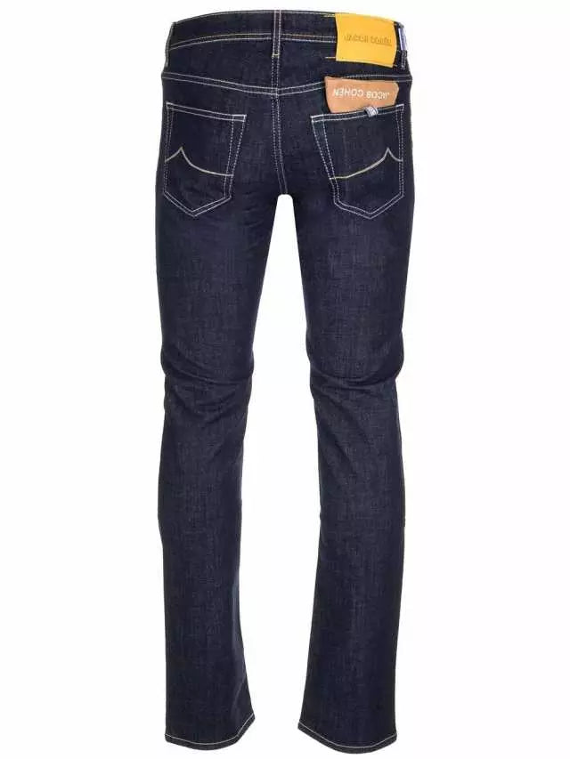 Elegant Dark Blue Slim Fit Jeans