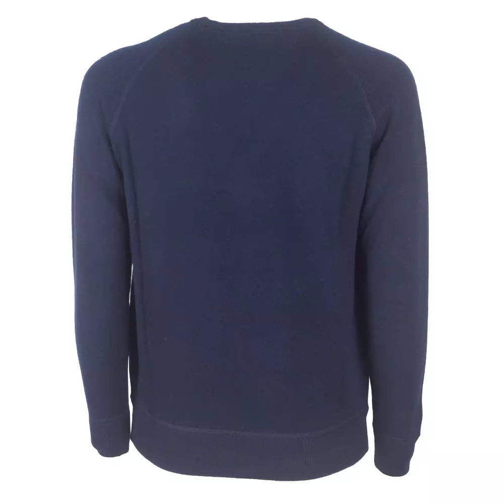 Elegant Dark Blue Cashmere Sweater