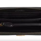 Elegant Black Leather Zip Wallet