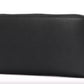 Elegant Black Leather Zip Wallet