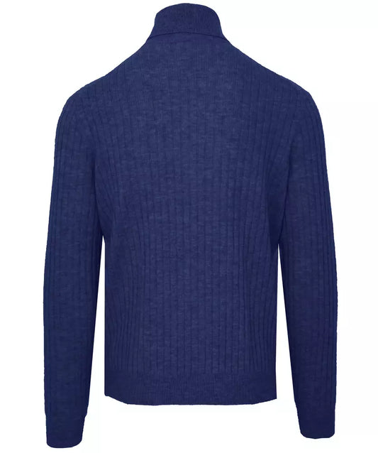 Elegant Wool-Cashmere Men's Turtleneck