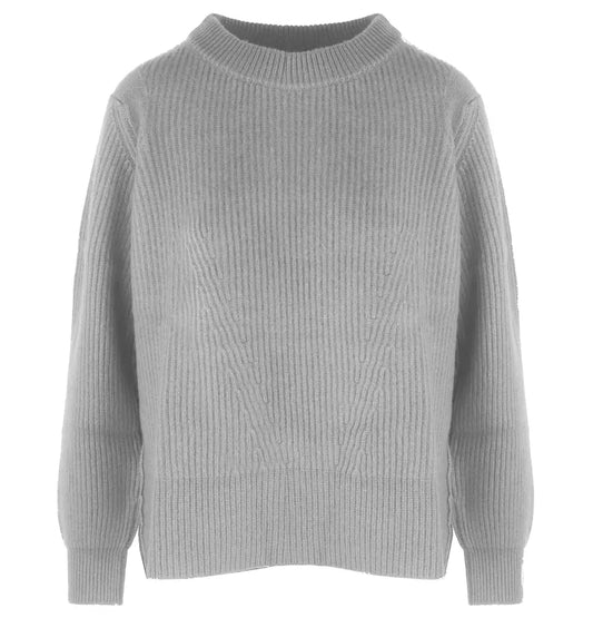 Elegant Ribbed Wool-Cashmere Women's Sweater