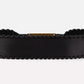 Elegant Braided Leather Belt with Brass Hardware