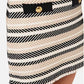 Chic Herringbone Miniskirt with Tufted Hem