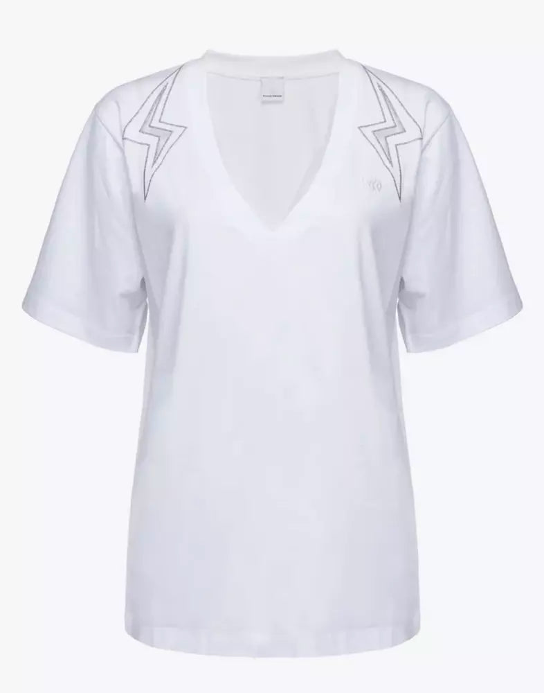 Chic White Cotton Jersey T-Shirt