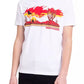 Exclusive White Logo Cotton Tee for Men