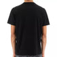 Elegant Black Cotton Tee with Logo Front