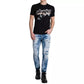 Sleek Black Graphic Tee for the Modern Man