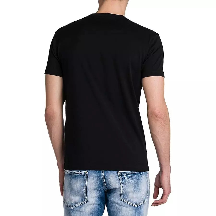 Sleek Black Graphic Tee for the Modern Man