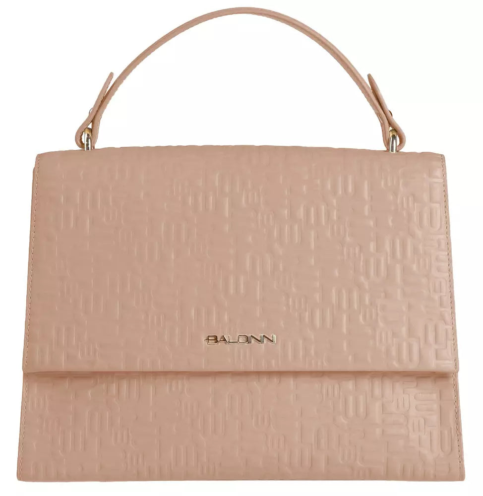 Chic Calfskin Monogram Flap Handbag