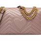 Chic Chevron Quilted Leather Shoulder Bag