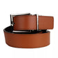 Reversible Calfskin Leather Belt in Rich Brown